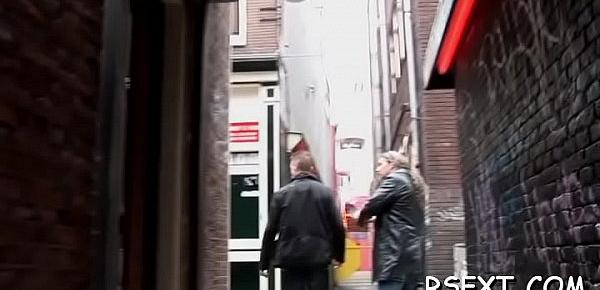  Horny old guy takes a trip in amsterdam&039;s redlight district